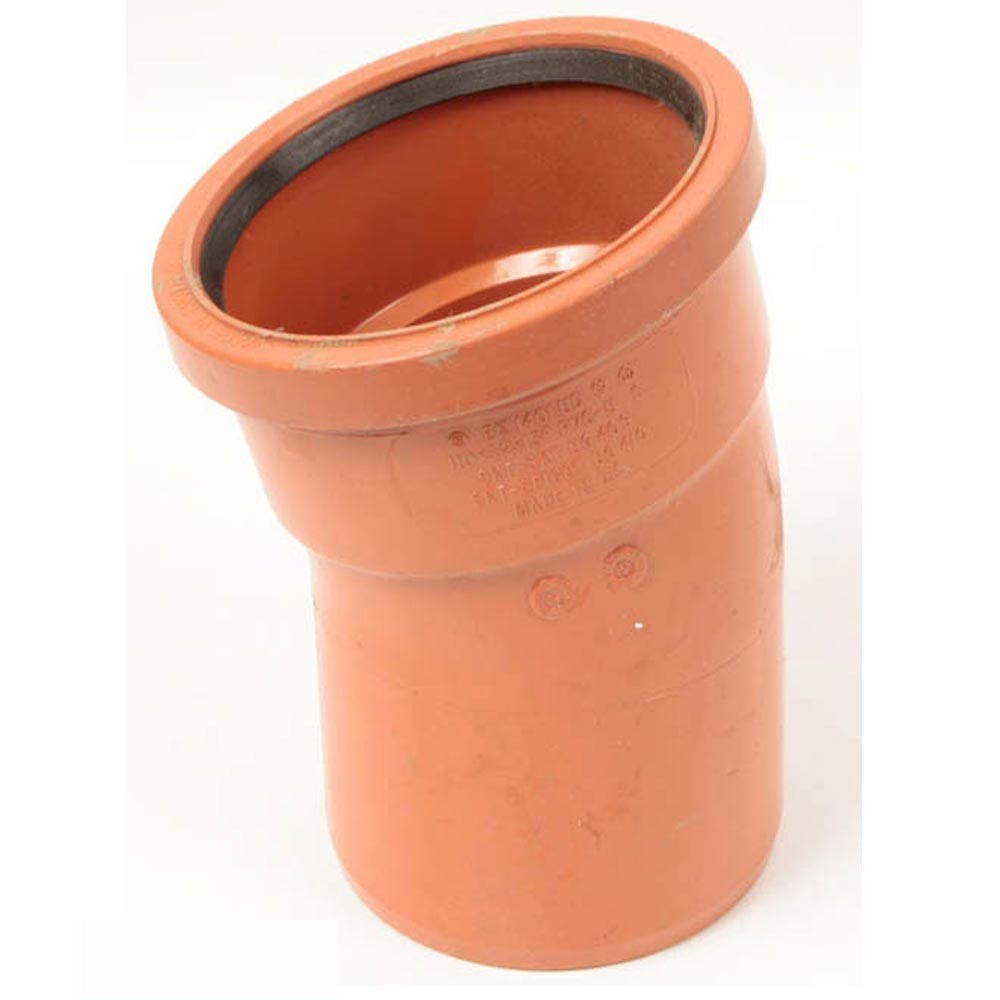 110mm Underground Drainage 15deg Single Socket Bend
