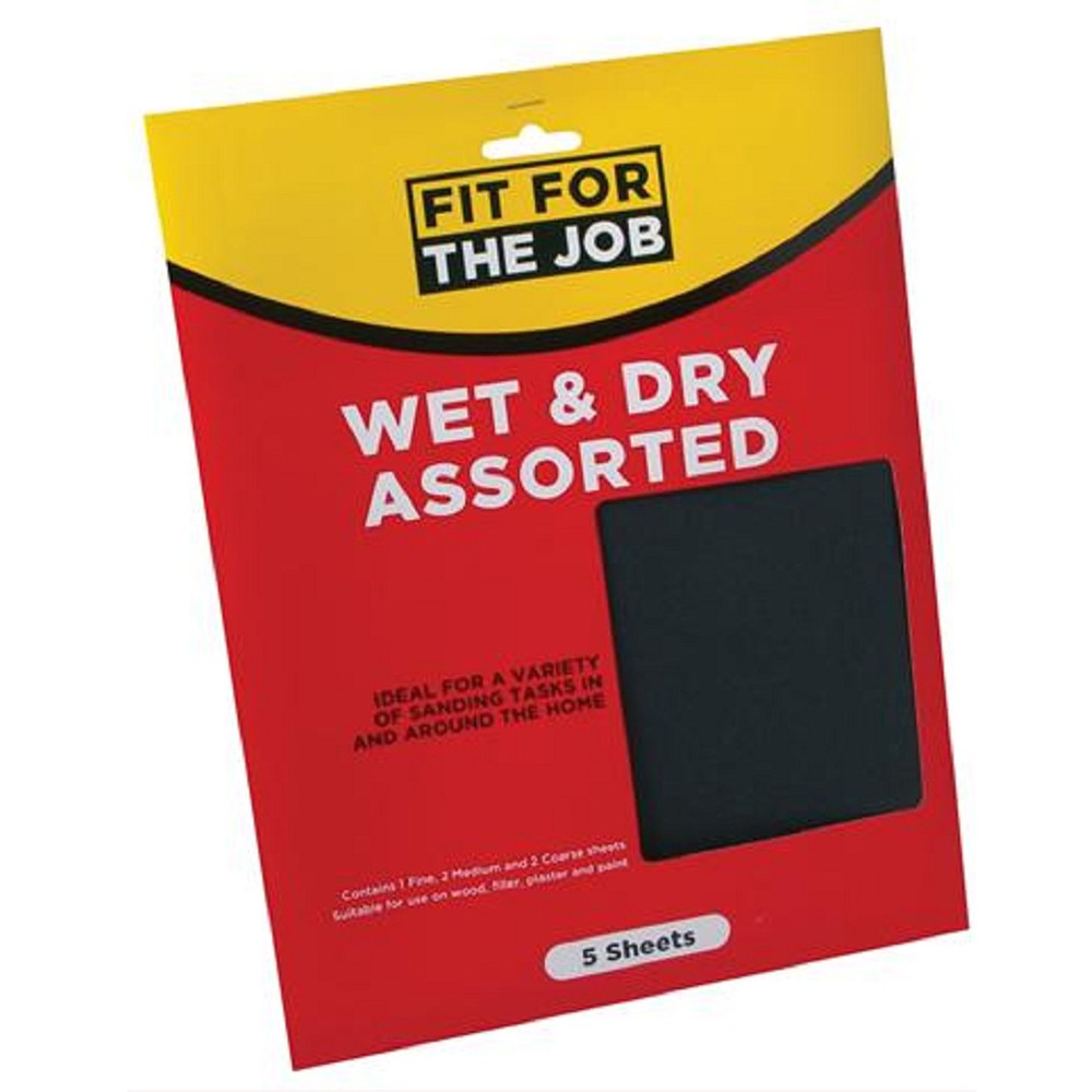 Pre Packed Wet and Dry Paper 5 Sheets of Assorted Ref Ffjawd5a