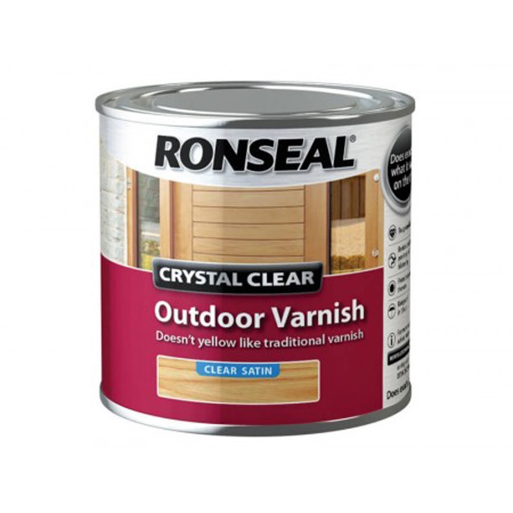 Ronseal Trade Crystal Clear Exterior Satin Varnish 750Ml